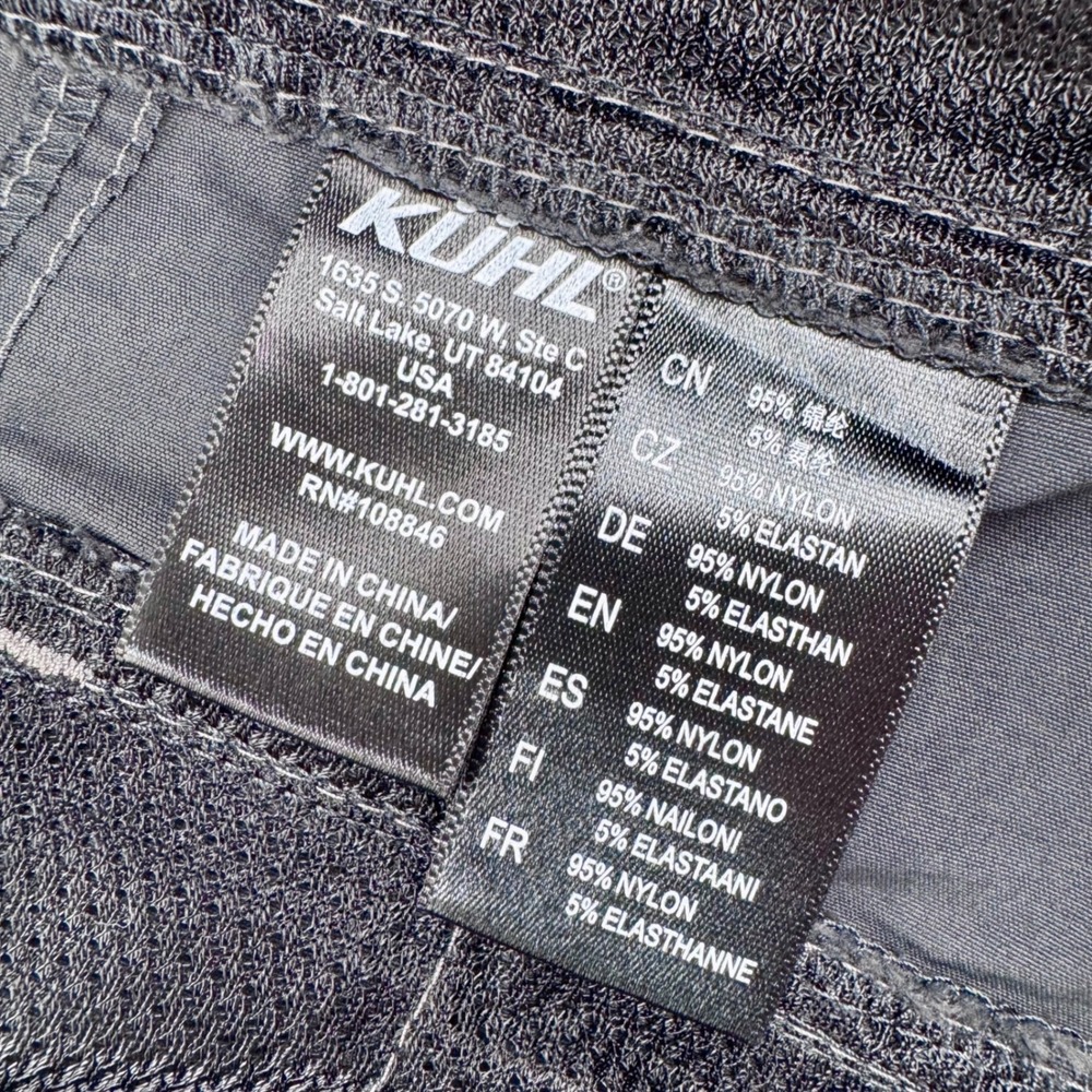 Kuhl Renegade Cargo Shorts Mens 36 Black Hiking Outdoor Nylon Stretch 10 Inseam - Picture 4 of 8